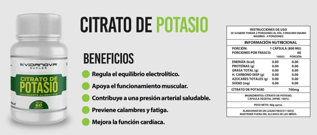 Citrato de Potasio 700 mg