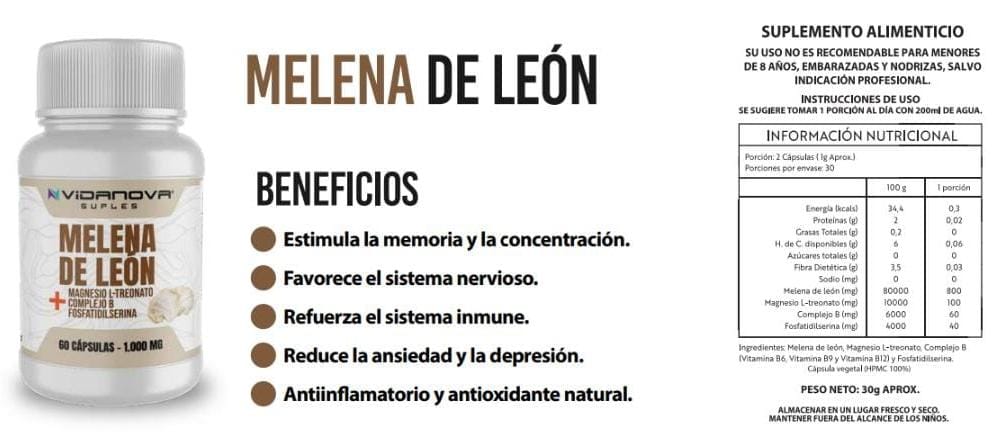 Melena de León Fortificada 1000mg