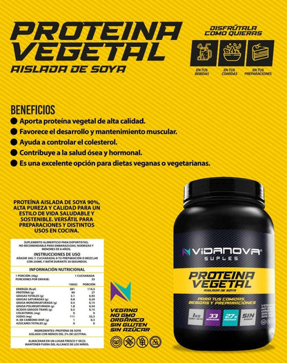 Proteina Aislada de Soya 1 kg