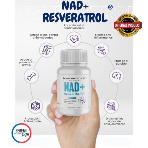 NAD+ RESVERATROL 500 MG 60 CAPS ORIGINAL