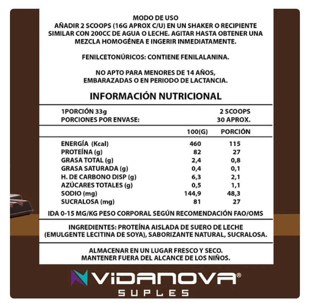 Proteína Whey Isolada 1kg - Chocolate