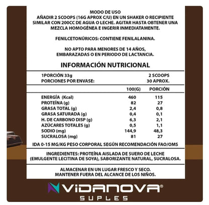 Proteína Whey Isolada 1kg - Chocolate